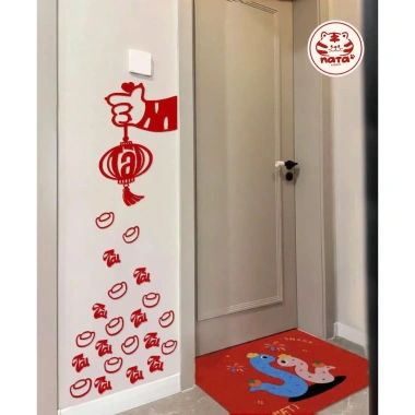 Bộ Trang Trí Tết Loa Lộc Lá, Mèo Thần Tài - Dán Tường, Cửa Kính, Đèn Lồng, Thỏi Vàng, 29.800đ