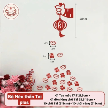 Bộ Trang Trí Tết Loa Lộc Lá, Mèo Thần Tài - Dán Tường, Cửa Kính, Đèn Lồng, Thỏi Vàng, 29.800đ 3 Bộ Trang Trí Tết Loa Lộc Lá, Mèo Thần Tài - Dán Tường, Cửa Kính, Đèn Lồng, Thỏi Vàng, 29.800đ 3
