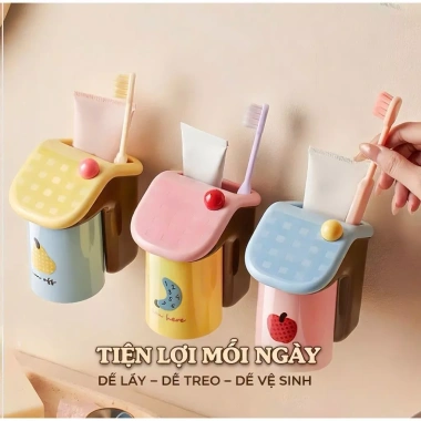 Bộ treo bàn chải và cốc súc miệng hút nam châm ngôi nhà mini dễ thương 122.500₫ 3