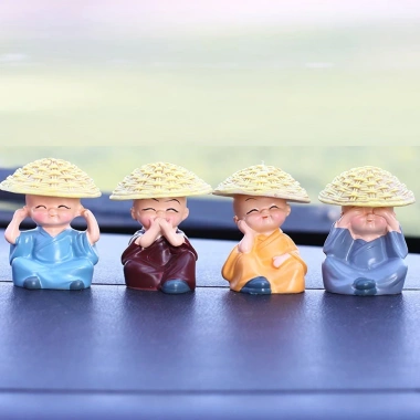 Bộ Tượng Bốn Chú Tiểu Hoà Thượng Tứ Không Ngộ Nghĩnh - Trang Trí Taplo Xe Ô Tô, Quà Tặng Bình An, Giá 60.000đ 6 Bộ Tượng Bốn Chú Tiểu Hoà Thượng Tứ Không Ngộ Nghĩnh - Trang Trí Taplo Xe Ô Tô, Quà Tặng Bình An, Giá 60.000đ 6
