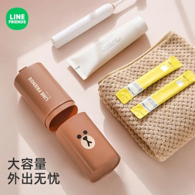 Bộ Vệ Sinh Du Lịch FRIENDS: Bàn Chải Đánh Răng, Hộp Bảo Quản, Cốc Nước Súc Miệng - Tiện Lợi, Giá Giảm 98.567 VND 2