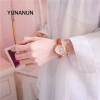 Bộ vòng tay đồng hồ YUNAUN - Đồng hồ da thạch anh, tai mèo dễ thương, giảm giá 22%