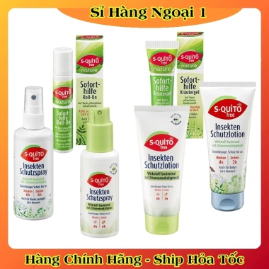 Bộ Xịt Chống Muỗi, Kem, Thanh Lăn, Gel Squito Free cho Bé Sơ Sinh - Đức, Giá chỉ 185.000₫