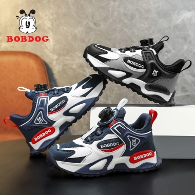 BOBDOG Giày Thể Thao Bé Trai Da Chống Thấm Nước, Đế Mềm Nhẹ, Xoay Khóa, Chống Trơn Trượt, Giày Bóng Rổ - Giá 466.568₫ 6