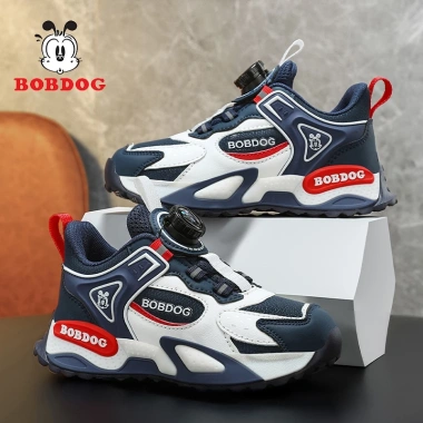BOBDOG Giày Thể Thao Bé Trai Da Chống Thấm Nước, Đế Mềm Nhẹ, Xoay Khóa, Chống Trơn Trượt, Giày Bóng Rổ - Giá 466.568₫ 7