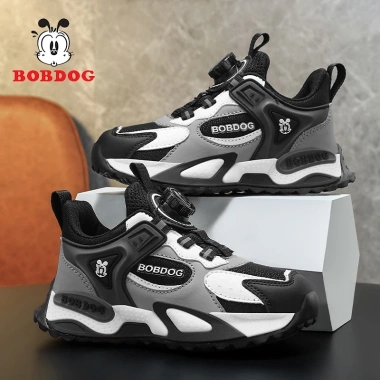 BOBDOG Giày Thể Thao Bé Trai Da Chống Thấm Nước, Đế Mềm Nhẹ, Xoay Khóa, Chống Trơn Trượt, Giày Bóng Rổ - Giá 466.568₫ 8