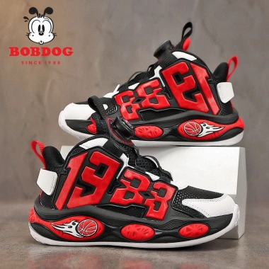 BOBDOG Giày Thể Thao Bé Trai Da Chống Thấm Nước, Đế Mềm Nhẹ, Xoay Khóa, Chống Trơn Trượt, Giày Bóng Rổ - Giá 466.568₫ 9