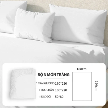 Bọc chăn ga gối và trải giường bo chun cho khách sạn, homestay - Giảm còn 75.000đ 7