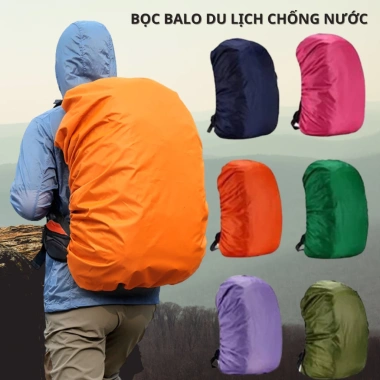 Bọc trùm balo du lịch 35L chống mưa, chống thấm nước, an toàn, tiện lợi - 39.000₫