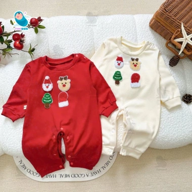 Body Đầy Tháng Thôi Nôi Tết Tài Lộc Dài Tay Liền Thân Màu Đỏ cho Bé Trai & Bé Gái Sơ Sinh - Giá 49.000 VND 9