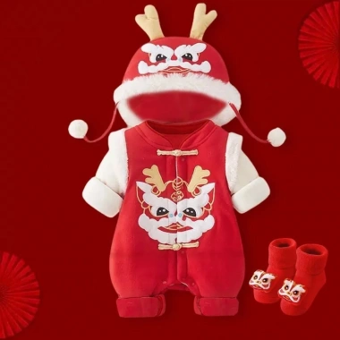 Body Tết 2.026 Thêu Nỉ Bông Lót Lông Nhung LOTUKA cho Bé 3-12kg - Tài Lộc 149.000 8