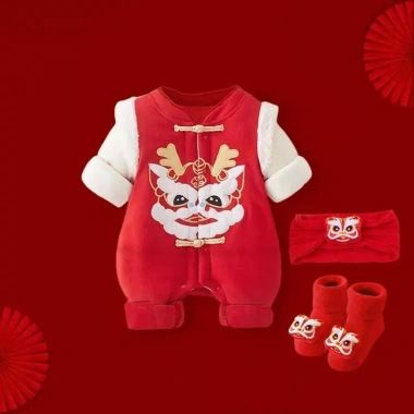 Body Tết 2.026 Thêu Nỉ Bông Lót Lông Nhung LOTUKA cho Bé 3-12kg - Tài Lộc 149.000 9