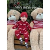Bodysuit len chó đỏ đô bé trai tặng mũ, đồ tết Noel siêu xinh - Giá 189.000₫ 2