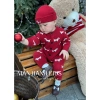 Bodysuit len chó đỏ đô bé trai tặng mũ, đồ tết Noel siêu xinh - Giá 189.000₫ 6