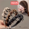Bờm Băng Đô Răng Sóng Đen Nâu - Be Phủ Satin Phong Cách Hàn Quốc Mẫu Mới 15.000₫