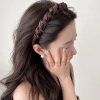 Bờm Băng Đô Răng Sóng Đen Nâu - Be Phủ Satin Phong Cách Hàn Quốc Mẫu Mới 15.000₫ 9