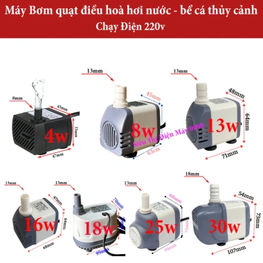 Bơm chìm mini 4-30W 220V đa năng cho bể cá, non bộ, quạt điều hoà hơi nước - Giá chỉ 31.000₫