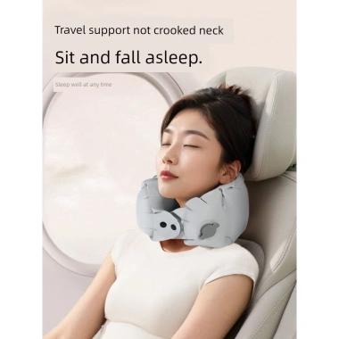 Bơm Hơi Di Động Cổ Gối Du Lịch Máy Bay Đường Dài Tốc Độ Cao Ngủ Thoải Mái