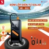 Bơm lốp ô tô SOLAR HR012 80W màn LED, đèn sạc dự phòng, động cơ siêu nạp 620k