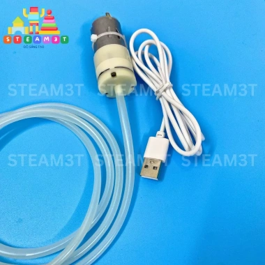 Bơm oxy mini chạy pin 3V-6V kèm ống đá sủi 1m, cáp USB, dùng sạc dự phòng – LK594 5