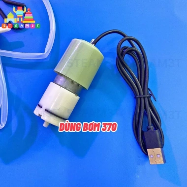 Bơm oxy mini chạy pin 3V-6V kèm ống đá sủi 1m, cáp USB, dùng sạc dự phòng – LK594 6