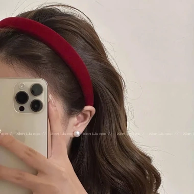 Bờm Tóc Nhung Băng Đô Cài Tóc Nữ Chồi Y349 Giá 17.000đ phụ kiện Tết sang trọng