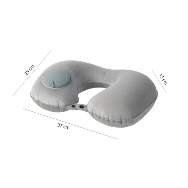 BOMIDI Gối Chữ U Tự Bơm Hơi Du Lịch Gọn Xám - Chỉ 99.000₫, giảm từ 119.790₫ 2