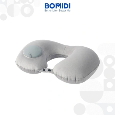 BOMIDI Gối Chữ U Tự Bơm Hơi Du Lịch Gọn Xám - Chỉ 99.000₫, giảm từ 119.790₫ 4