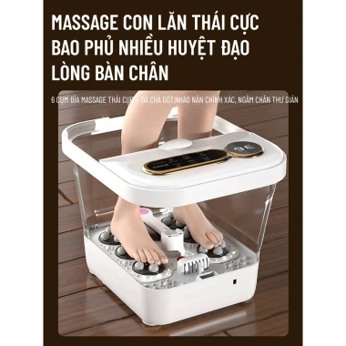Bồn Ngâm Chân Massage Gấp Gọn Wisezen - Tự Động, Con Lăn, Hồng Ngoại Sục Khí, Giá Ưu Đãi 519k 3