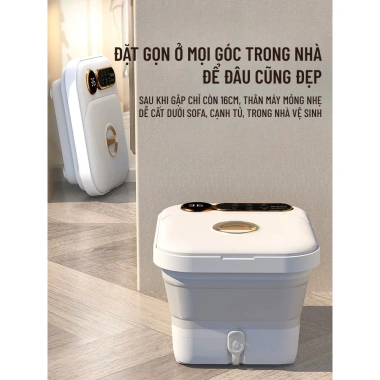 Bồn Ngâm Chân Massage Gấp Gọn Wisezen - Tự Động, Con Lăn, Hồng Ngoại Sục Khí, Giá Ưu Đãi 519k 7