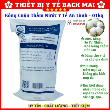 Bông Cân Y Tế An Lành Cuận 1kg: Thấm Nước, Mềm Mại, Giá ưu đãi 165.000 VND 2