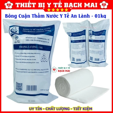 Bông Cân Y Tế An Lành Cuận 1kg: Thấm Nước, Mềm Mại, Giá ưu đãi 165.000 VND 3