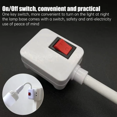 Bóng Đèn LED E27 Đế Giá Đỡ, Bộ Chuyển Đổi + Công Tắc EU‑US‑UK, Tiết Kiệm 39.600₫ 5