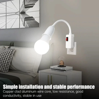 Bóng Đèn LED E27 Đế Giá Đỡ, Bộ Chuyển Đổi + Công Tắc EU‑US‑UK, Tiết Kiệm 39.600₫ 6