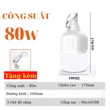Bóng đèn LED tích điện sạc pin đa năng 20-120W siêu sáng, giá chỉ 80.000₫ 10 Bóng đèn LED tích điện sạc pin đa năng 20-120W siêu sáng, giá chỉ 80.000₫ 10
