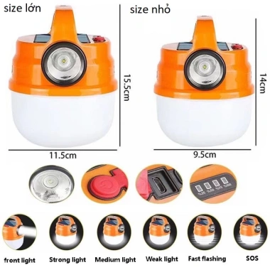 Bóng Đèn Led Tích Điện Siêu Sáng - Sạc Nhanh, Thích Hợp Du Lịch và Dã Ngoại, Giá 109k