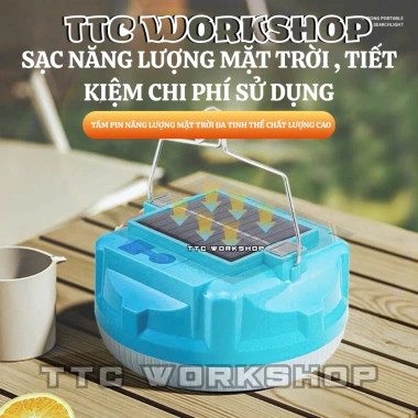 Bóng đèn tích điện 200W siêu sáng LED năng lượng mặt trời, móc treo nam châm, sạc USB‑C - chỉ 112.000₫ 3