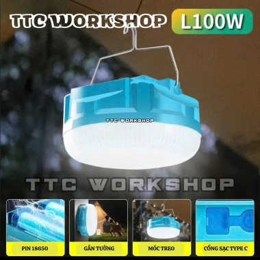 Bóng đèn tích điện 200W siêu sáng LED năng lượng mặt trời, móc treo nam châm, sạc USB‑C - chỉ 112.000₫ 4
