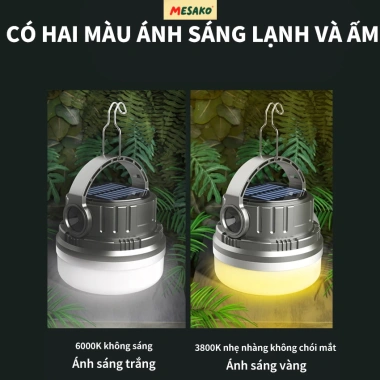 Bóng đèn tích điện cổng sạc Type-C và sạc năng lượng mặt trời chống thấm, cho hoạt động ngoài trời, giá chỉ 139.000₫ 8