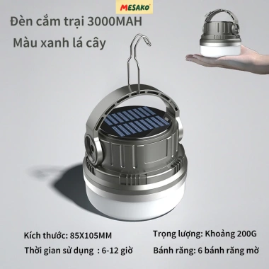Bóng đèn tích điện cổng sạc Type-C và sạc năng lượng mặt trời chống thấm, cho hoạt động ngoài trời, giá chỉ 139.000₫ 9