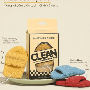 Bông mút rửa mặt Amortals bọt biển găng tay hở ngón - Làm sạch da mặt, giá chỉ 94.000đ