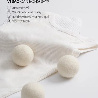Bóng sấy len lông cừu Sen Đá Home Bedding 7-8cm - mềm, giảm tĩnh điện, tiết kiệm năng lượng, giá 265k 3 Bóng sấy len lông cừu Sen Đá Home Bedding 7-8cm - mềm, giảm tĩnh điện, tiết kiệm năng lượng, giá 265k 3