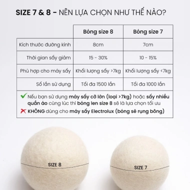 Bóng sấy len lông cừu Sen Đá Home Bedding 7-8cm - mềm, giảm tĩnh điện, tiết kiệm năng lượng, giá 265k 5 Bóng sấy len lông cừu Sen Đá Home Bedding 7-8cm - mềm, giảm tĩnh điện, tiết kiệm năng lượng, giá 265k 5