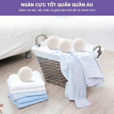 Bóng sấy len lông cừu tự nhiên cho máy giặt sấy - Khô nhanh, chống nhăn, 41.900₫ 7