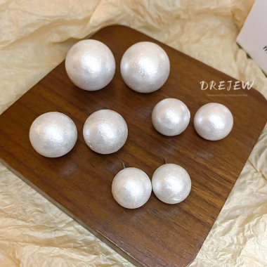 Bông tai DREJEW 925 kim bạc Pháp retro hình học ngọc trai, không dị ứng, 19.000 3