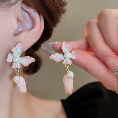 Bông tai DREJEW tua rua lưới kim bạc ngọt hồng - Giá 25,482₫ giảm mạnh 8 Bông tai DREJEW tua rua lưới kim bạc ngọt hồng - Giá 25,482₫ giảm mạnh 8