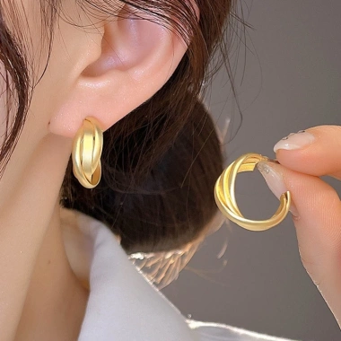Bông tai GUSIRI cao cấp thời trang Hàn Quốc - Thiết kế đơn giản, cổ điển cho nữ, giảm còn 21.200 VND