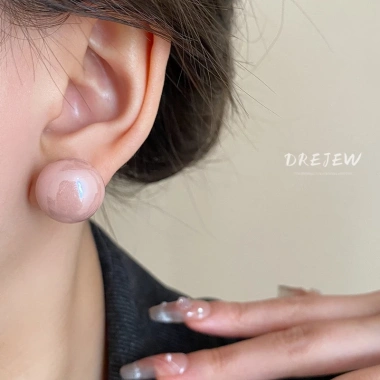 Bông Tai Mạ Bạc 925 Hình Tròn Ngọt Ngào Không Gây Dị Ứng - Thời Trang Nữ 6
