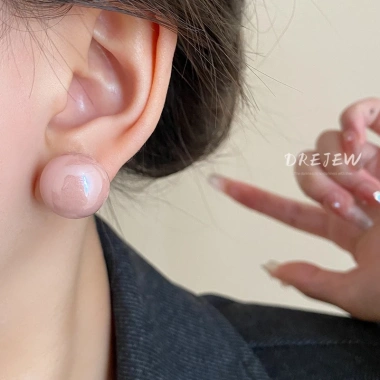 Bông Tai Mạ Bạc 925 Hình Tròn Ngọt Ngào Không Gây Dị Ứng - Thời Trang Nữ 7