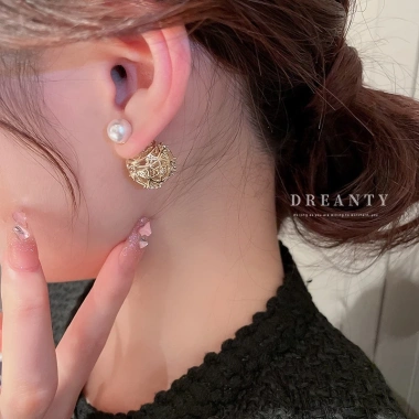 Bông tai mạ bạc kim cương ngọc trai Hàn Quốc thời trang cho nữ - 23.400đ 6